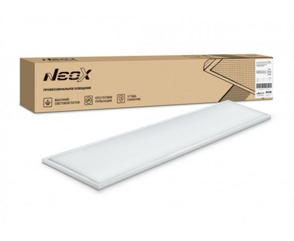 Панель светодиодная универсальная (4шт) ДВО-01 3665-ПРИЗМА 36Вт 6500K 1195x180мм NEOX