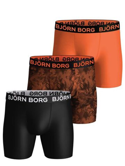 Мужские боксеры спортивные Björn Borg Performance Boxer 3P - black/orange