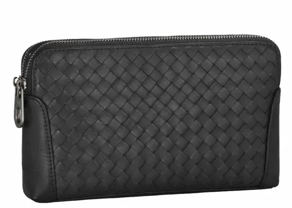 Клатч Bottega Veneta Intrecciato черный