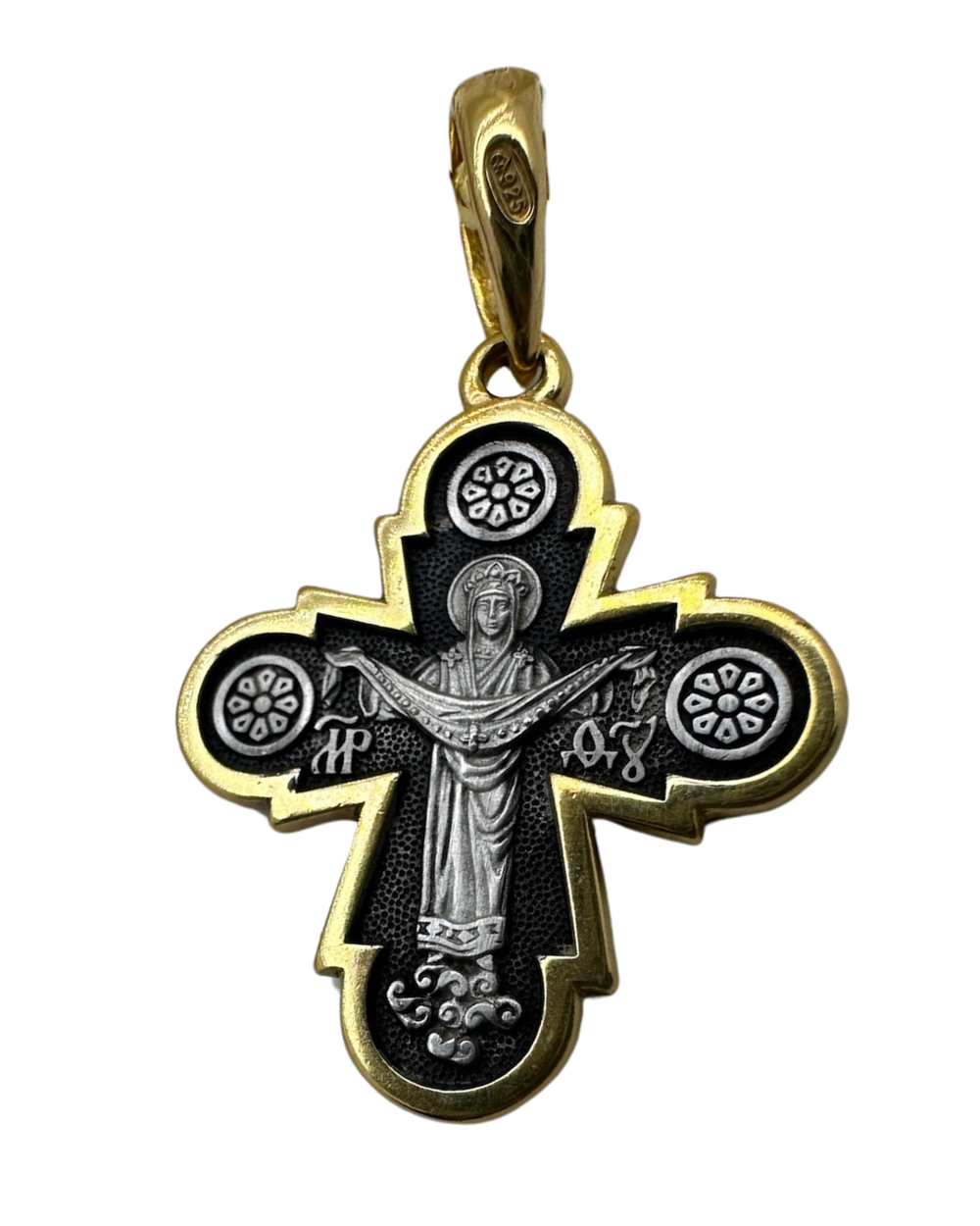 Крест «Распятие.Икона Божией Матери «Покров»