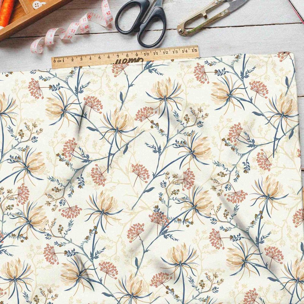 Ткань блэкаут нежные соцветия