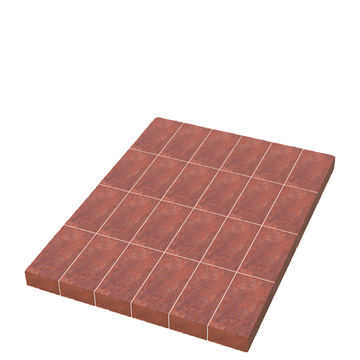 Варианты бетонных оснований с плиткой, верх с торцем под Ритуальный комплекс 1,8м х 2,4м