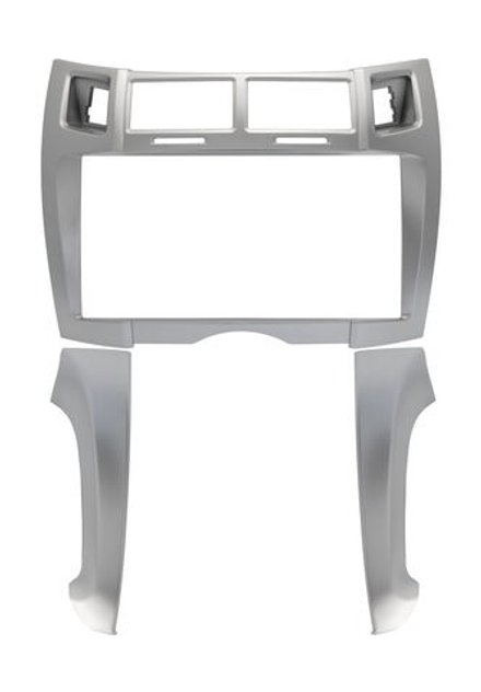 Комплект рамки с разъёмами 9" Toyota Yaris/Vitz P90 2005-2010 серебро Тип2 с боковинами - Car-Smart 9647F2S