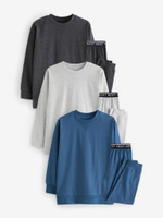 Пижама для мальчика Next K99-097, 3 шт., Серый, Синий