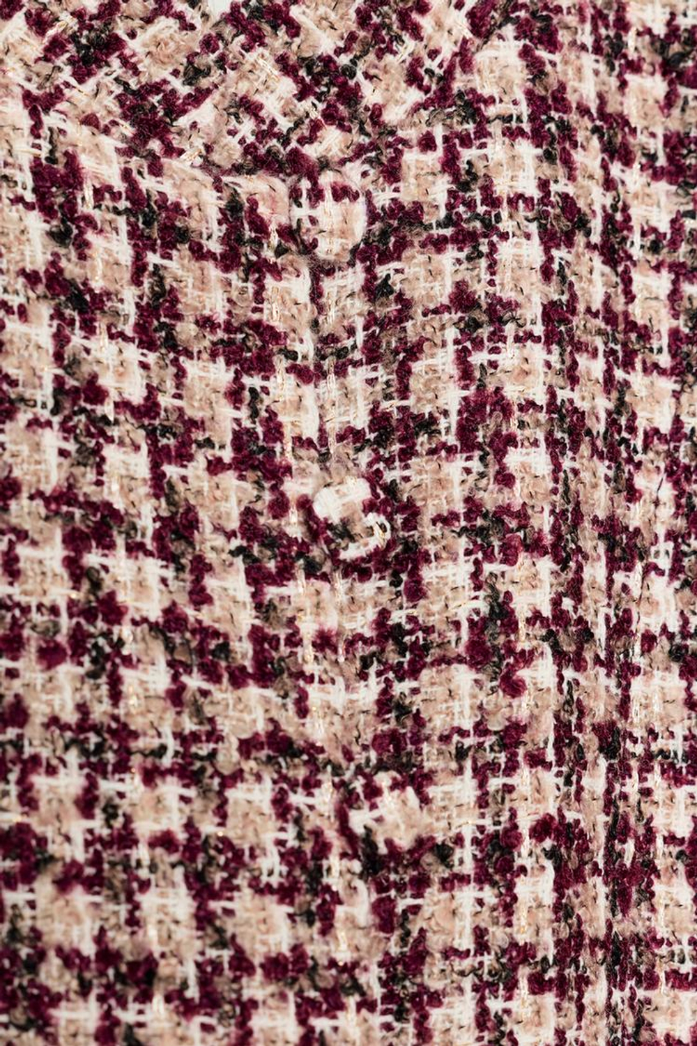 ZARA БЛЕЙЗЕР С МАНЖЕТАМИ ИЗ ИСКУССТВЕННОГО МЕХА, БОРДОВЫЙ/ЭКРЮ