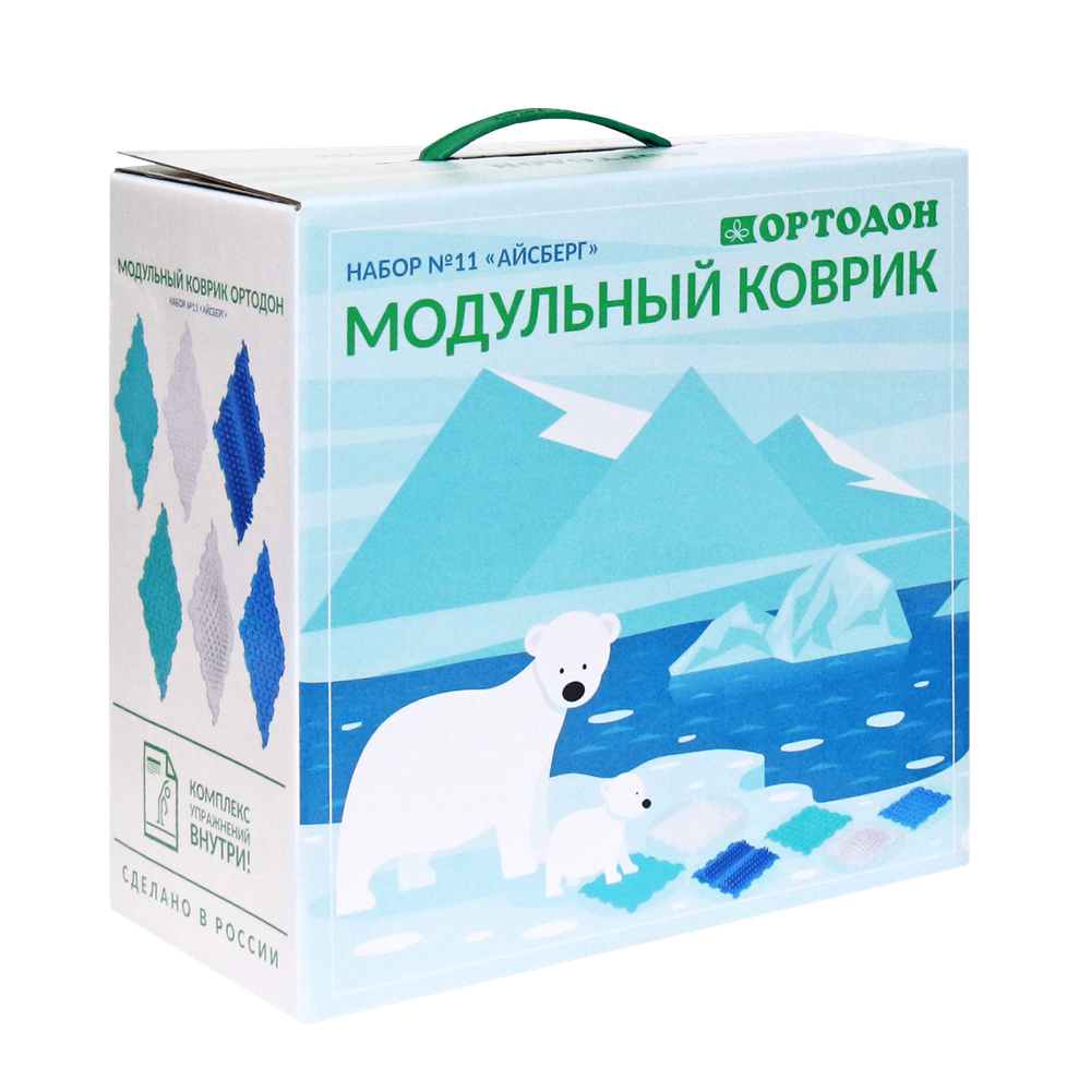 Массажный коврик - Ортодон -  «Айсберг» набор (6 пазлов)