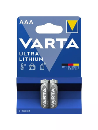Батарейка Varta Ultra Lithium AAA/FR10G445 , ( 2 ) шт. в блистере, 06103301402