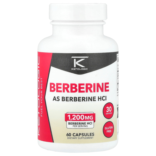 KetoLogic, Берберин, 60 капсул (600 мг в каждой капсуле)