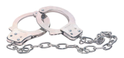 Наручники из металла с длинной цепочкой CHROME HANDCUFFS METAL HANDCUFFS W. KEY