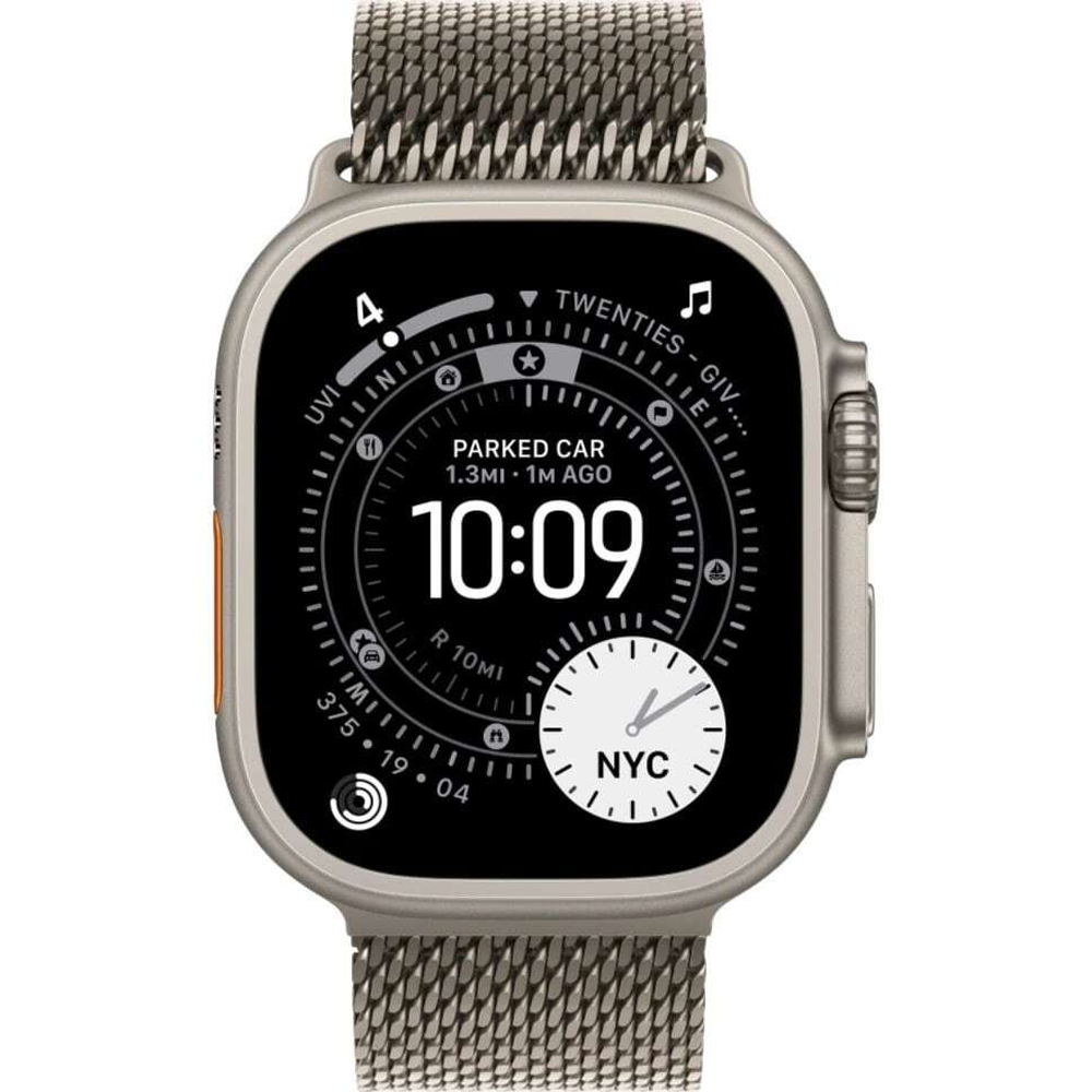 Apple Watch Ultra 3, 49 мм, Natural Titanium, миланский сетчатый браслет (2025)