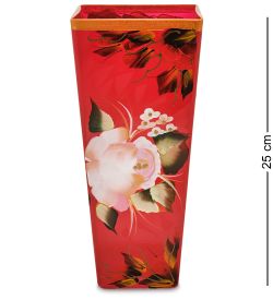 VZ-529 Ваза стеклянная «Жостово» h-300 (факел)