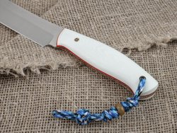 Нож для бушкрафта "Гефест", сталь VG-10/Elmax, рукоять G10 (белая)