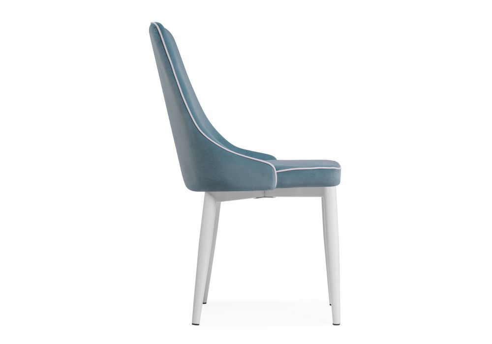Стул на металлокаркасе Kora 1 light blue / white