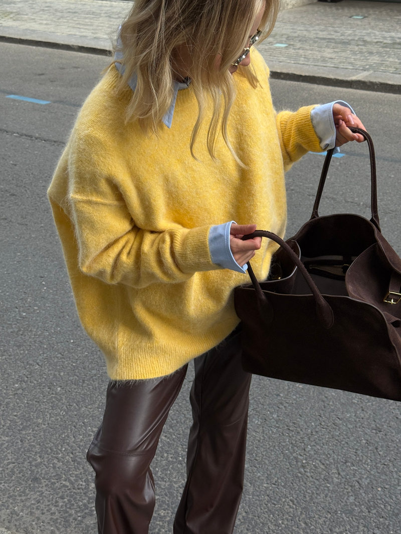 Джемпер альпака желтый