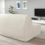 2-местный диван-кровать - IKEA LYCKSELE LÖVÅS/LOVAS/ЛИКСЕЛЕ ЛЕВОС ИКЕА, 87х100х142 см, бежевый