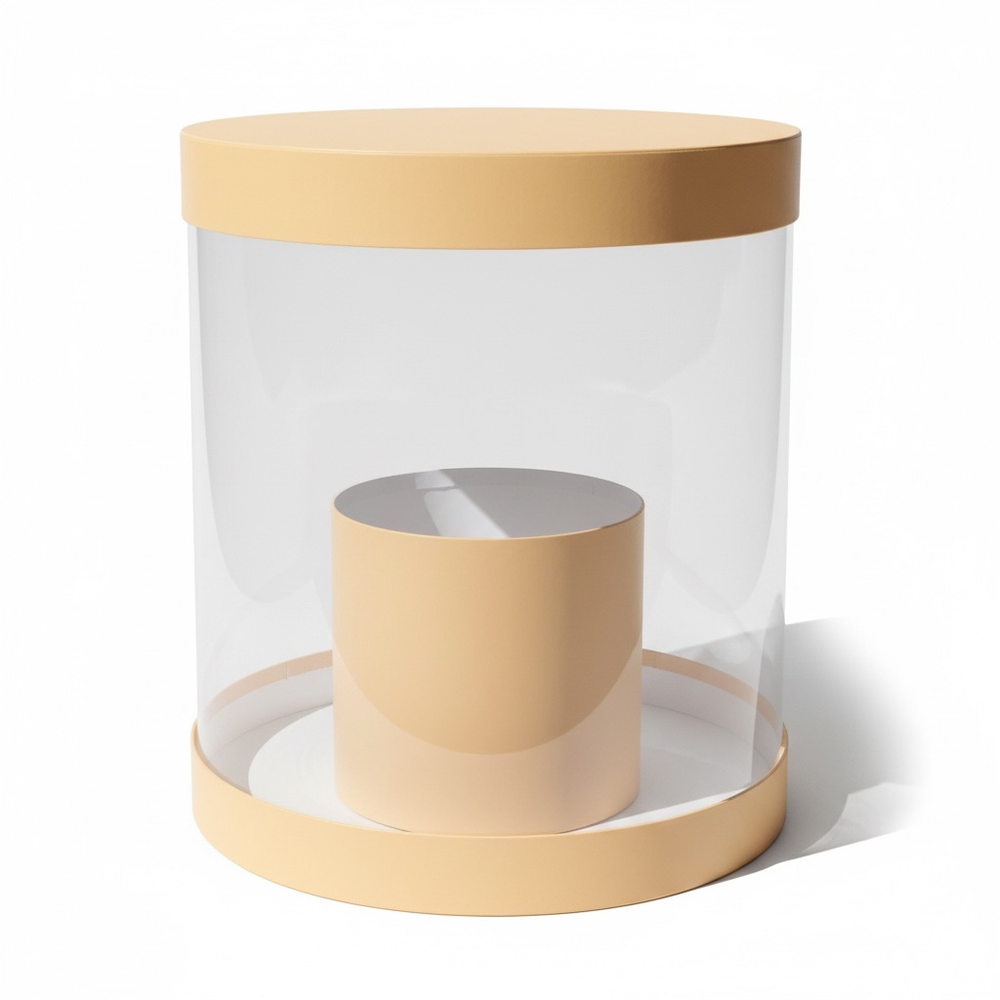 Коробка аквариум 32см Цвет :Персик .