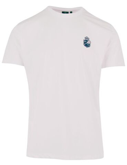 Мужская теннисная футболка Monte-Carlo Country Club Techno Mercerized Logo - белый
