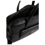 CALVIN KLEIN Recycled Polyester Water Based PU Polyurethane Portable Briefcase Laptop Bag Men"s Black