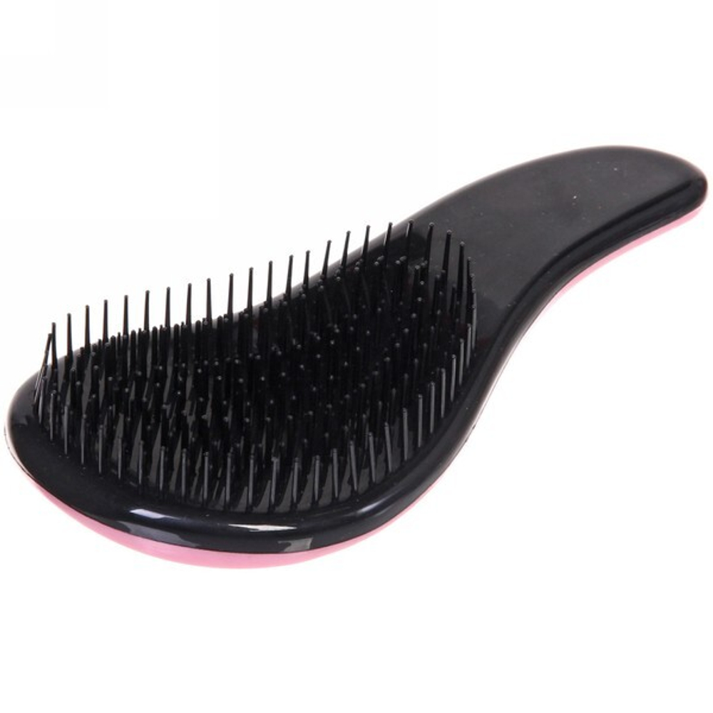Расческа массажная «Компактная-капля», цвет розовый, 15см