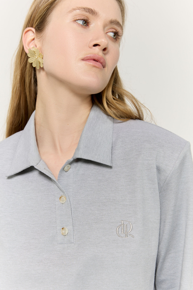 Поло с длинным рукавом