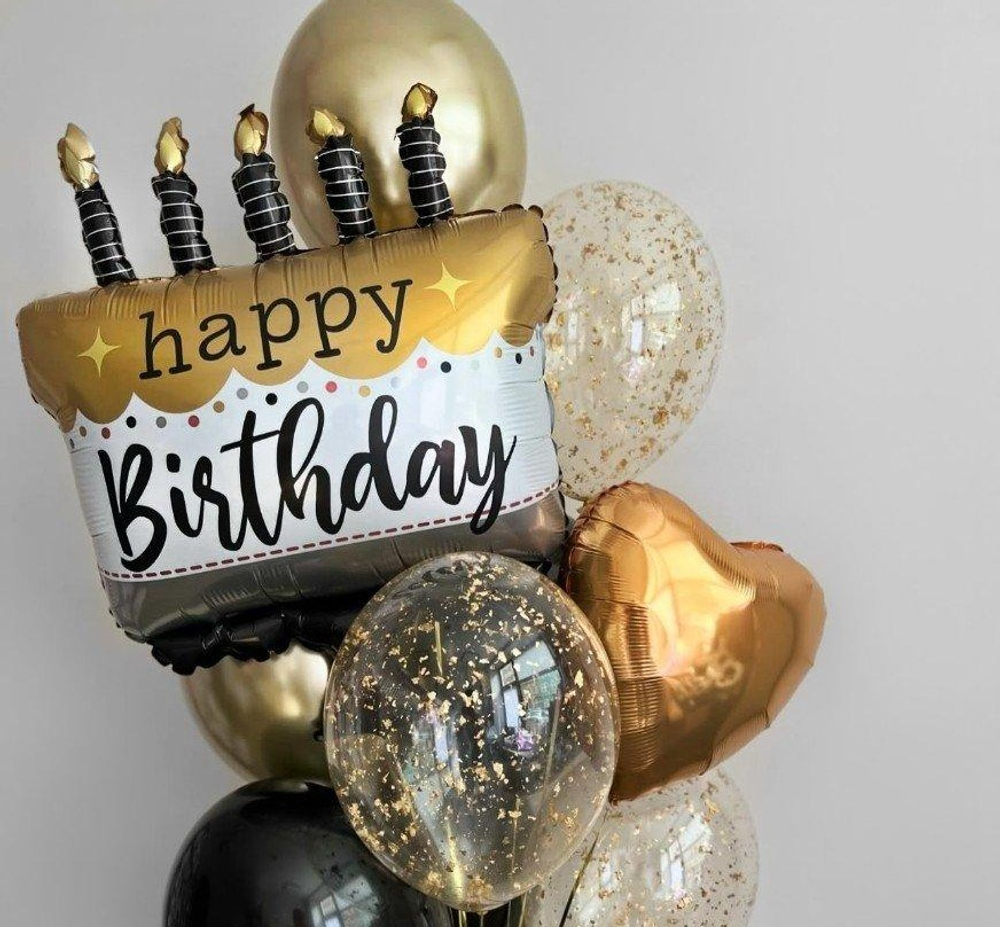 Фольгированный шар-фигура «Торт. Happy Birthday», 71 см