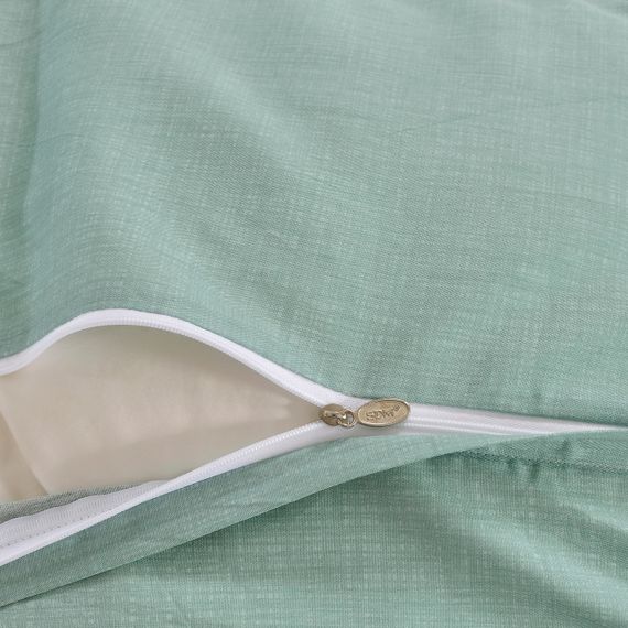 Лавр (зеленый) КПБ сатин Евро 4н