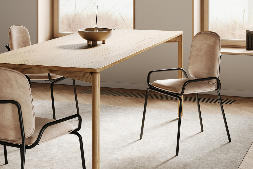 Стол обеденный saga, 75х120 см, ясень