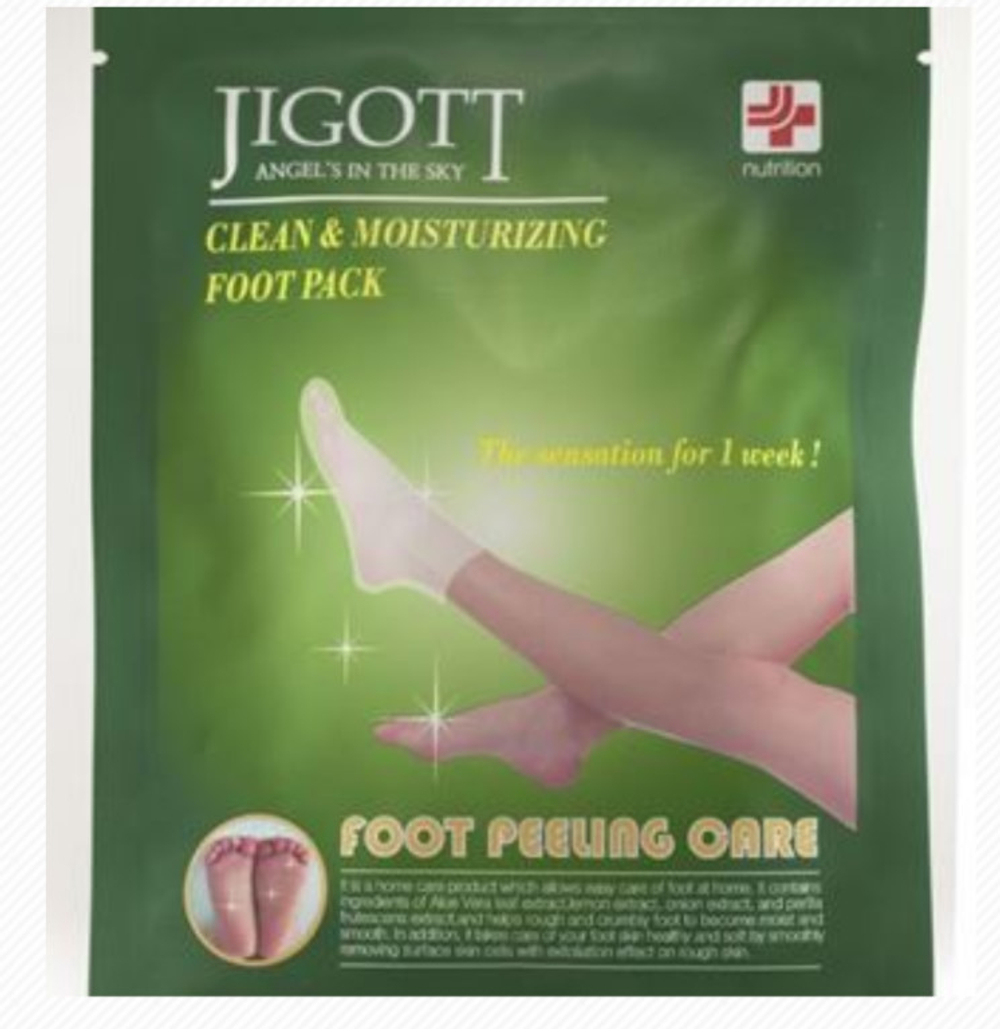 Jigott Clean & Moisturizing Foot Pack маска носки для пилинга ног