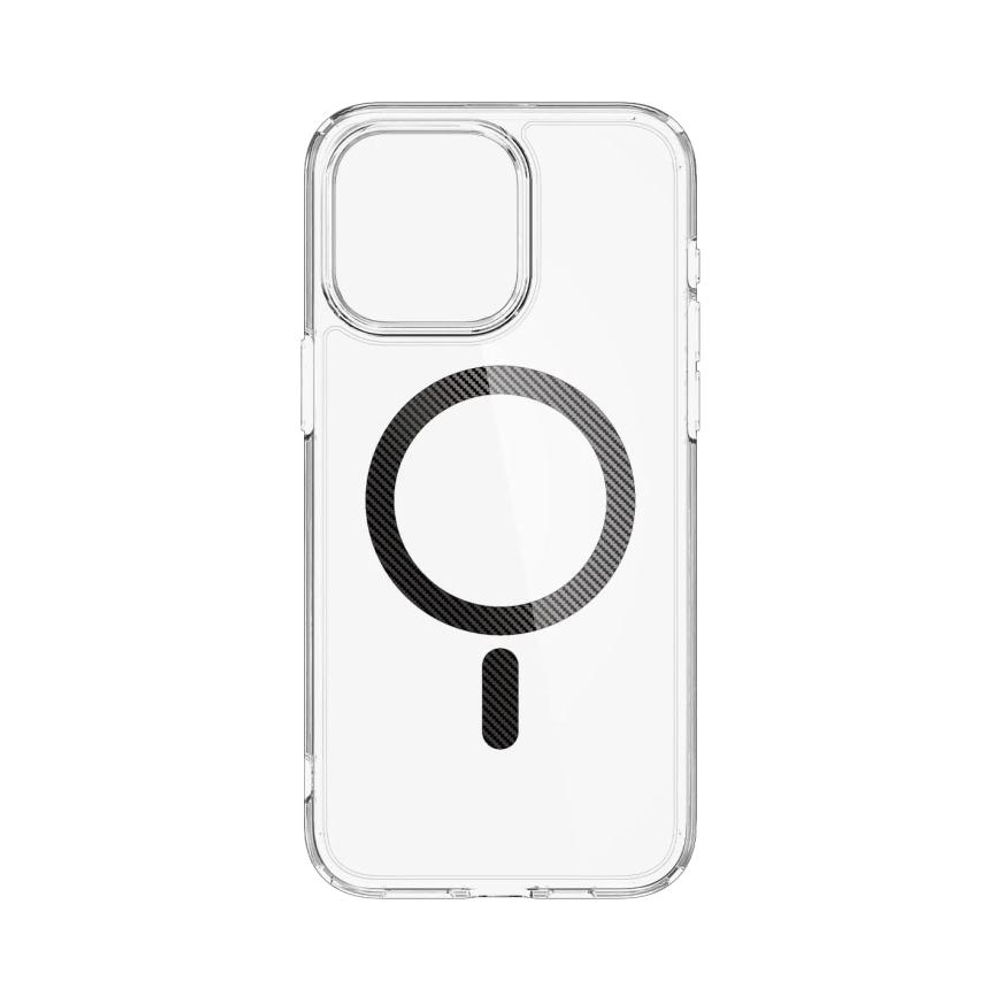 Прозрачный чехол MagSafe Spigen Ultra Hybrid (Mag Fit) для iPhone 15 Pro Max Тонкий гибридный поликарбонатный чехол с повышенным уровнем защиты при падении