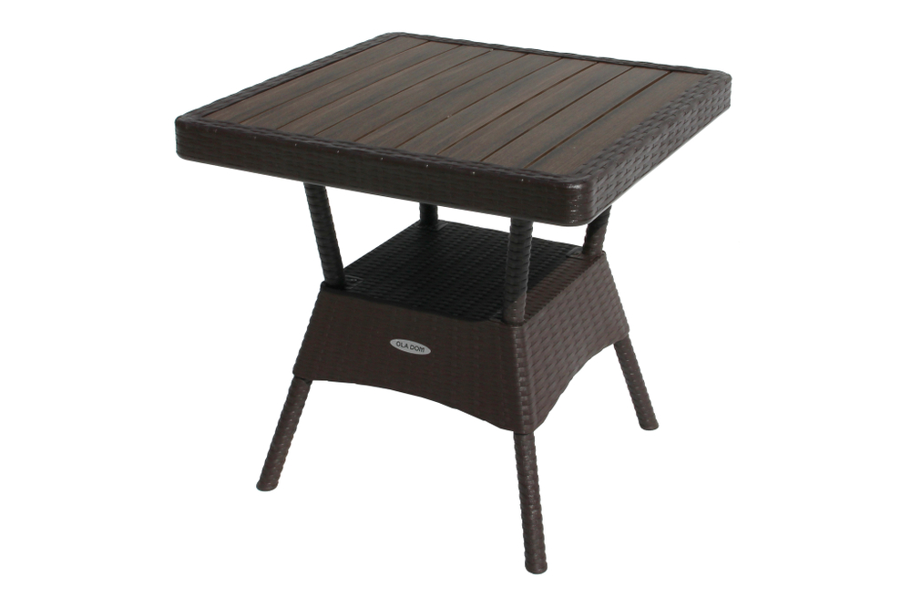 Стол пластиковый Ola Dom арт.S-GS01 76x76см квадратный (коричневый)