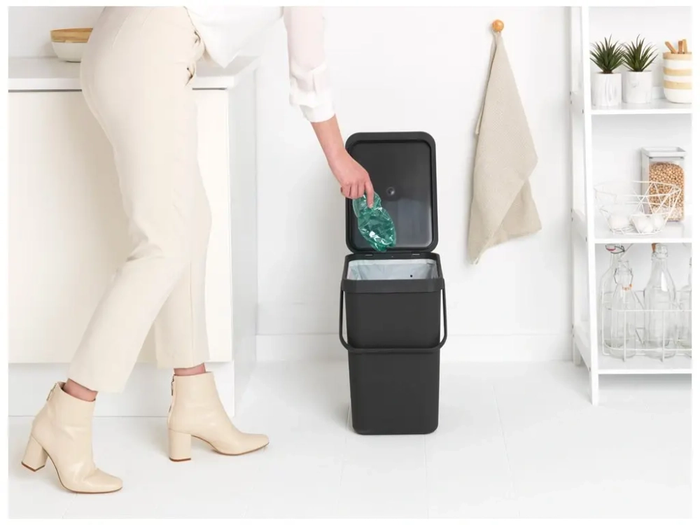 Brabantia Контейнер для мусора Sort & Go 25 л серый