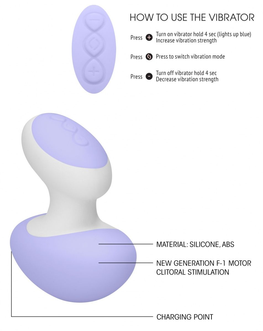 Фиолетовый клиторальный массажер Lovebug (Цвет: фиолетовый)