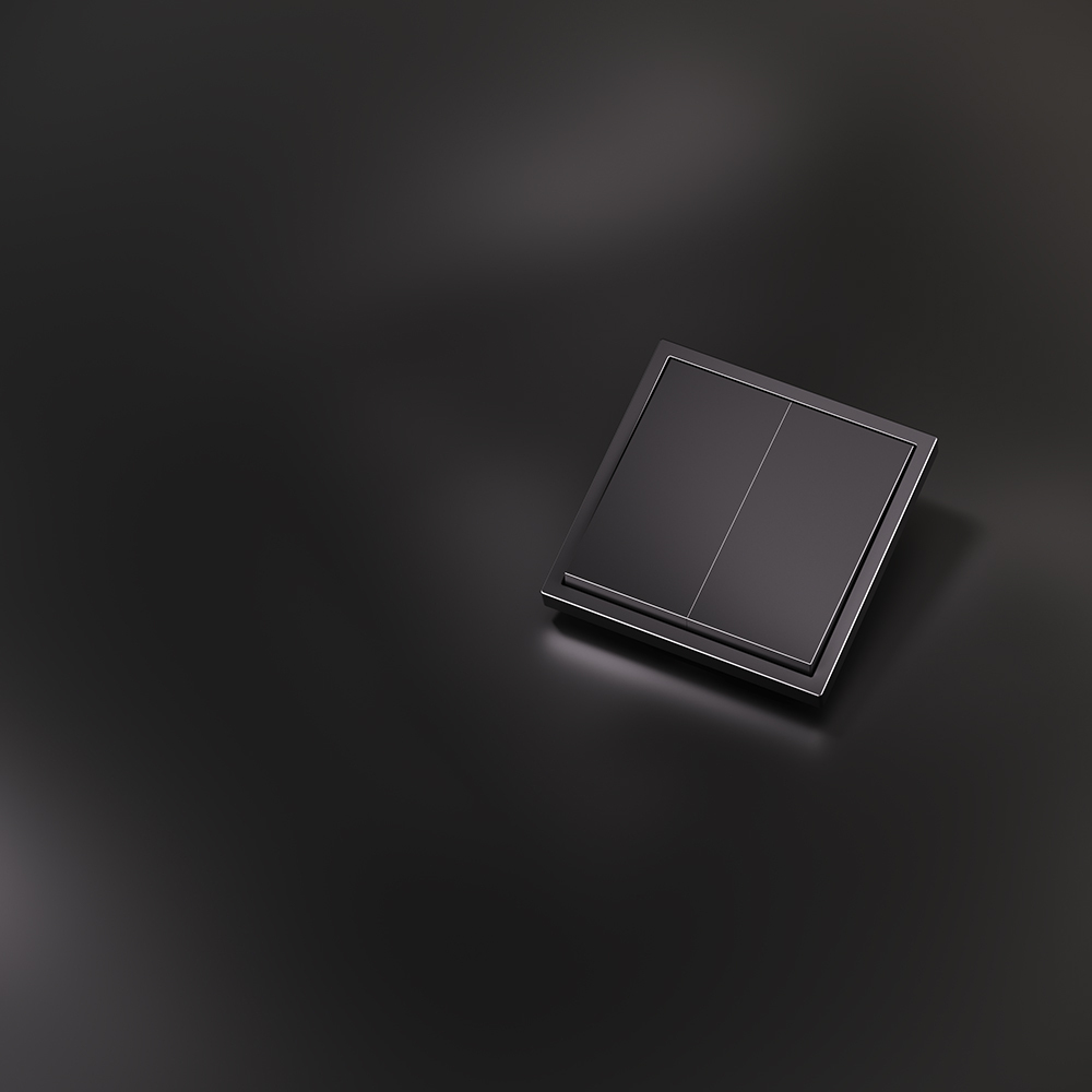 Клавиши для выключателя/переключателя двухклавишного, S70 Metal (антрацит)