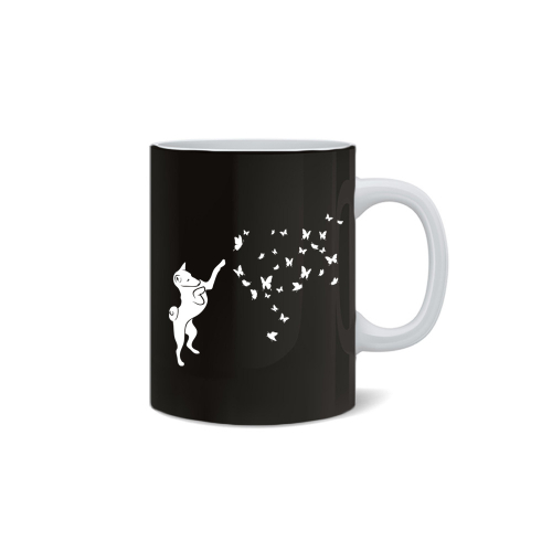 Кружка "Басенджи и бабочки"