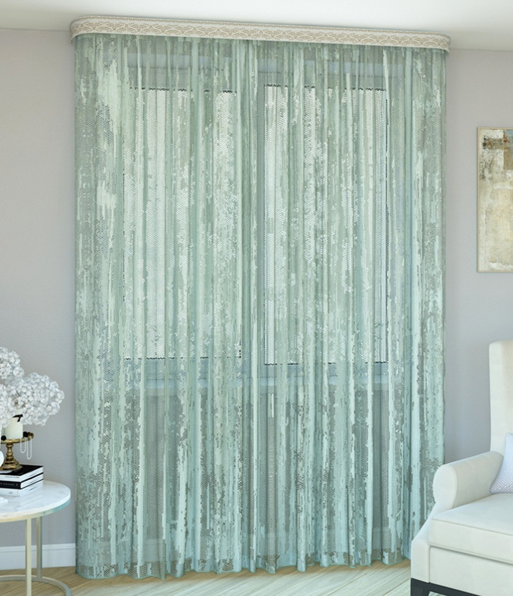 Тюль Legrand Дождь мятный с утяжелителем