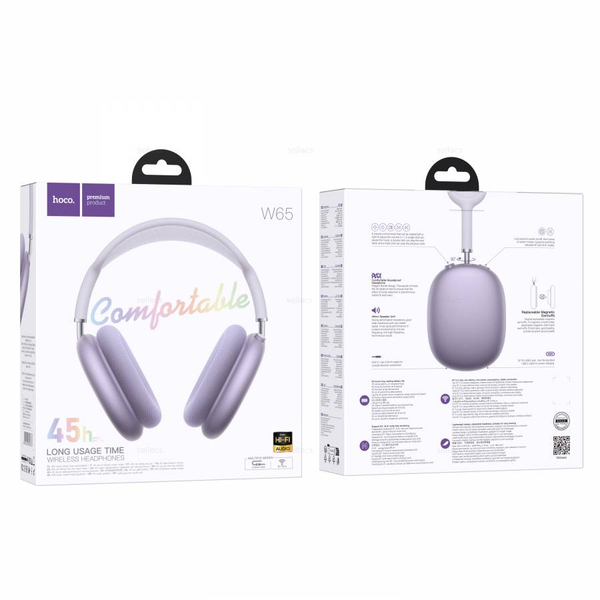 Полноразмерные наушники Hoco W65 (purple)