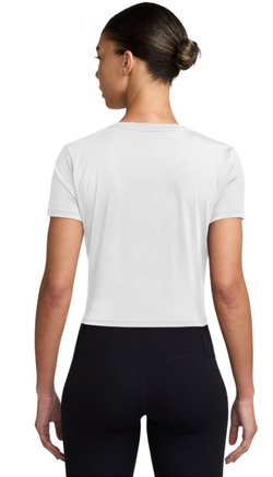 Женская теннисная футболка Nike One Classic Dri-Fit Twist Short Sleeve - white/black