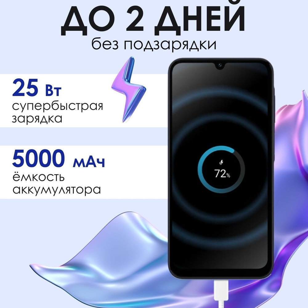 Смартфон Samsung Galaxy A15 6/128 GB, blue black