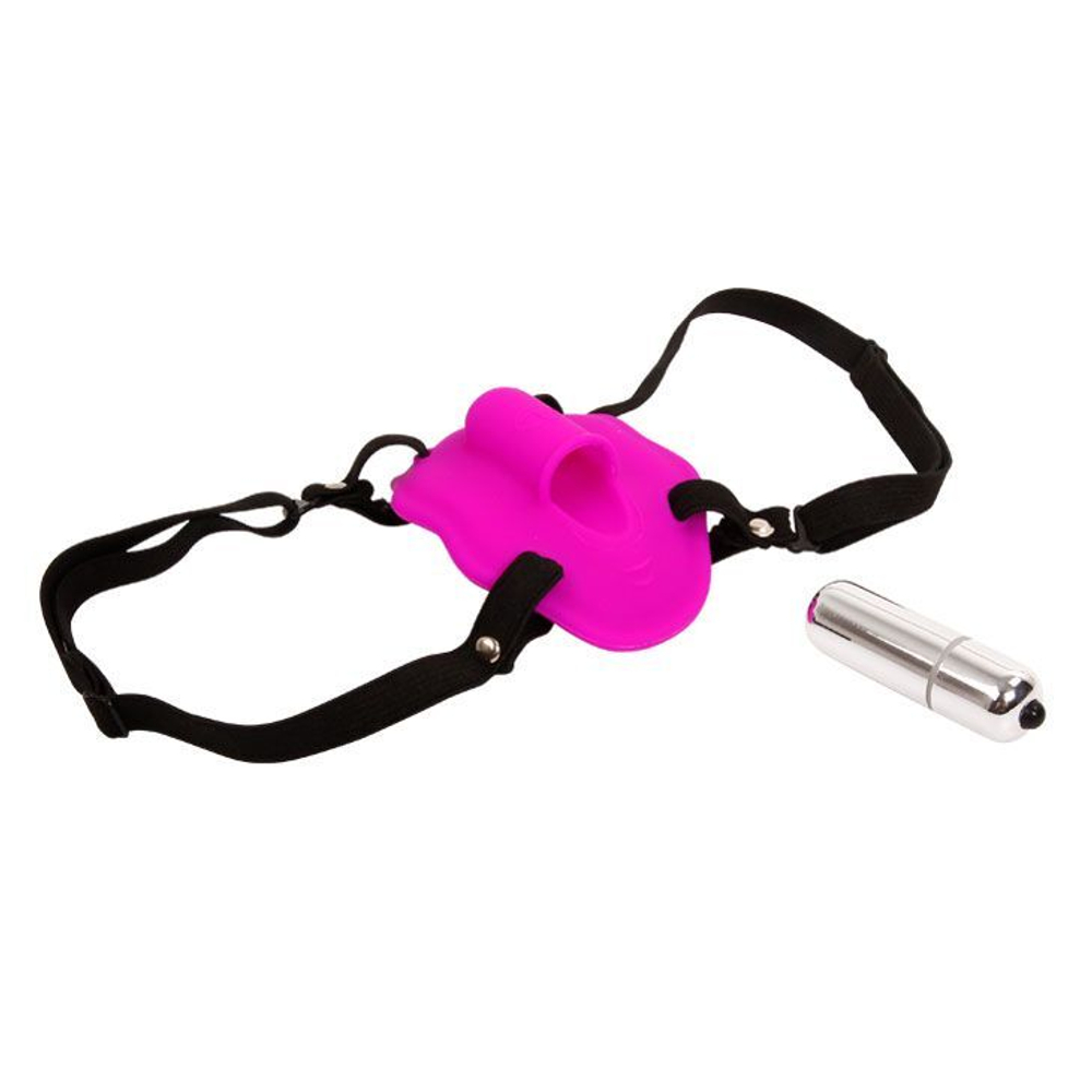 Нежный вибростимулятор для клитора Love Rider на ремешках (Цвет: лиловый)