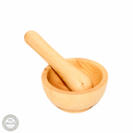 Деревянная ступка с пестиком из древесины кедра. ST2