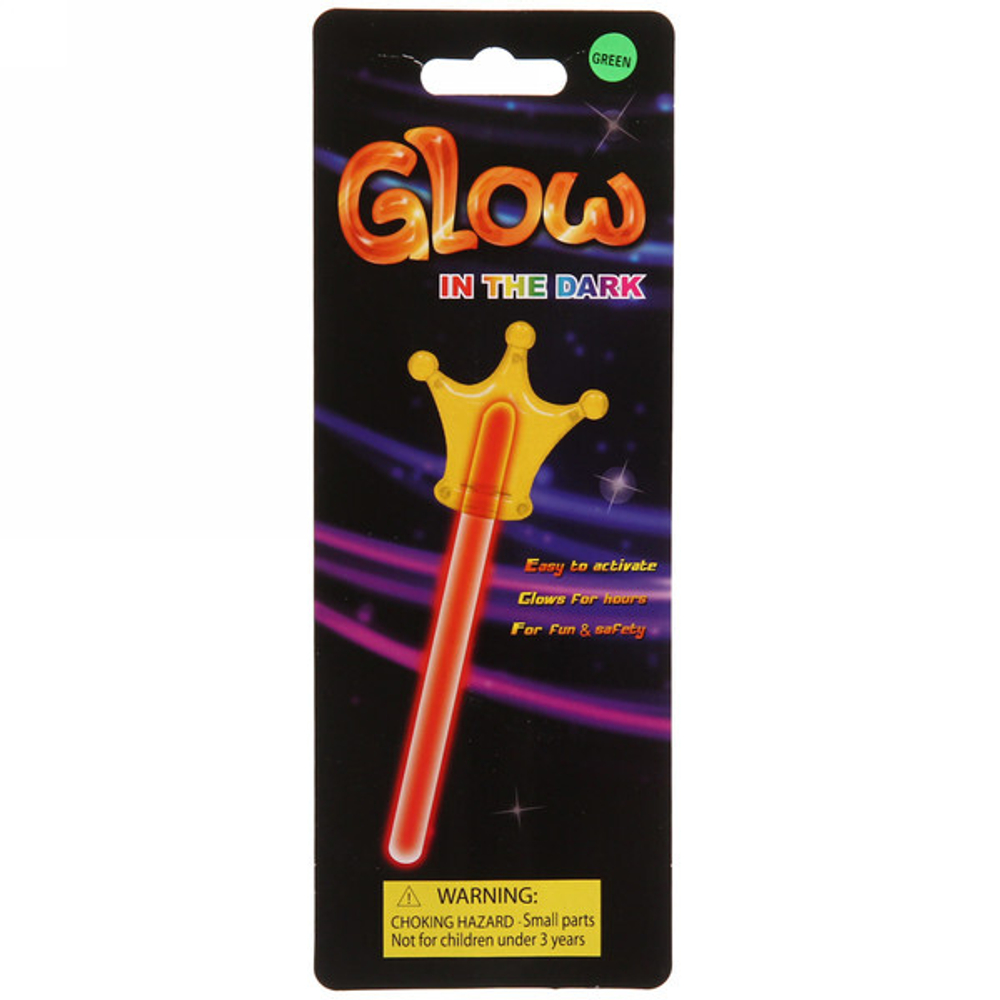 Палочка светящаяся Корона/Звезда, 24 см, микс цветов