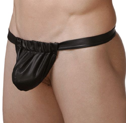 Мужские джоки под кожу без резинок N2N Leather Pouch Jockstrap