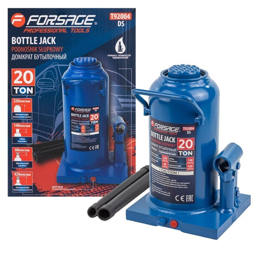 Домкрат бутылочный 20т Forsage