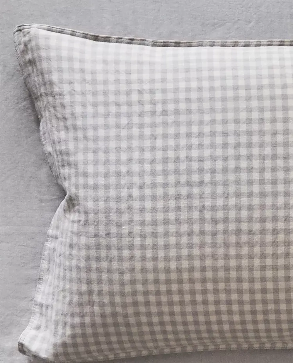 ZARA HOME ДЕТСКАЯ НАВОЛОЧКА В КЛЕТКУ, СЕРЫЙ