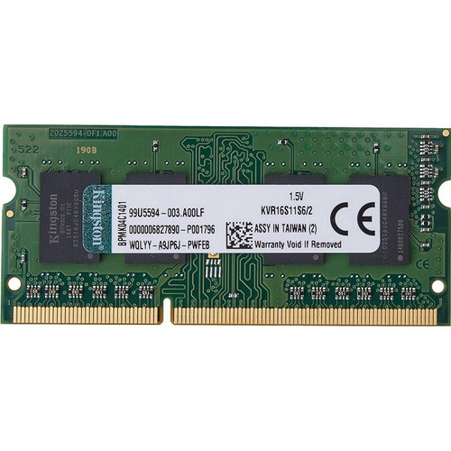 Модуль памяти NBook SO-DDR3 2Gb, 1600Mhz, Kingston (KVR16S11S6/2)