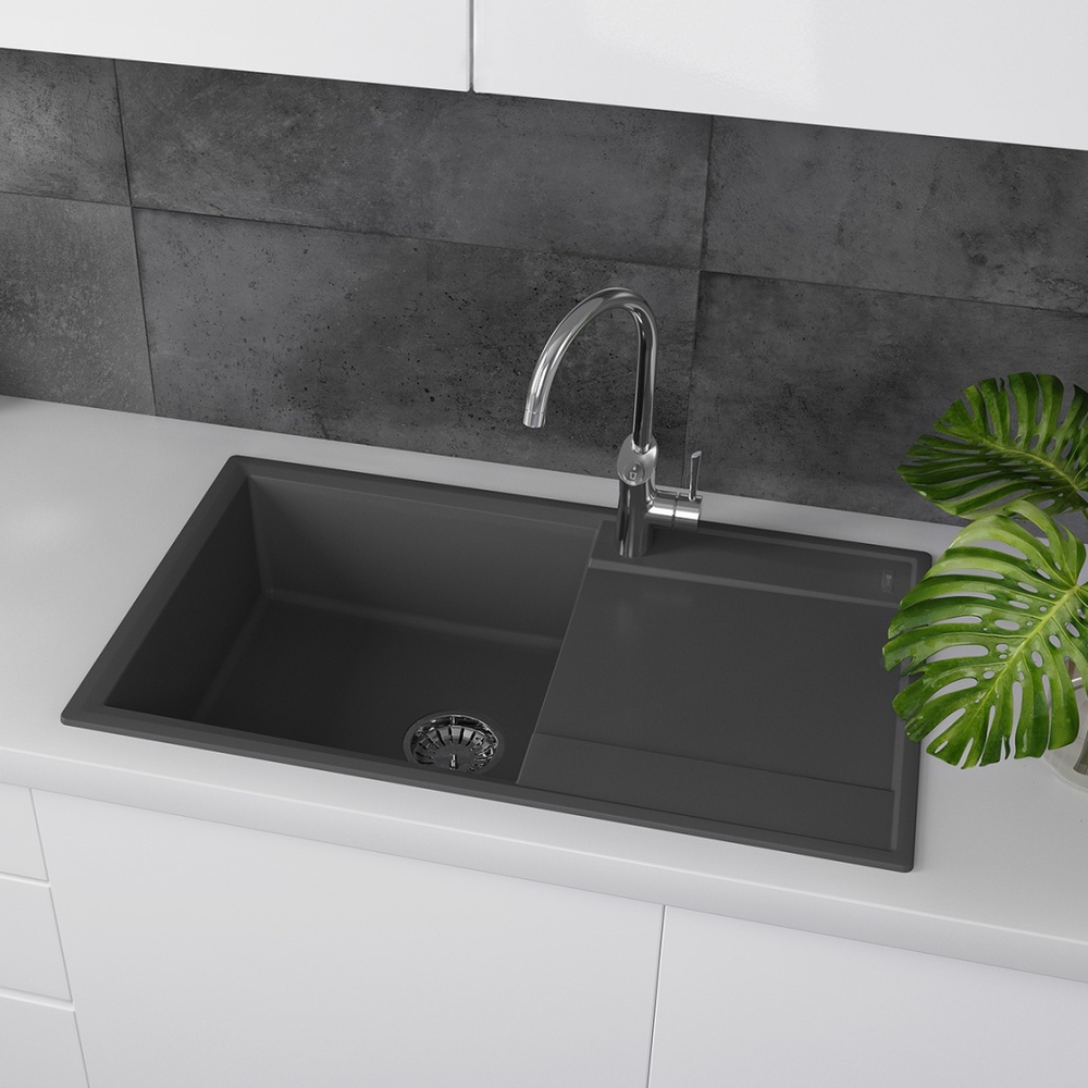 Кухонная мойка из кварцгранита LEMARK IMANDRA 840 цвет: Шампань