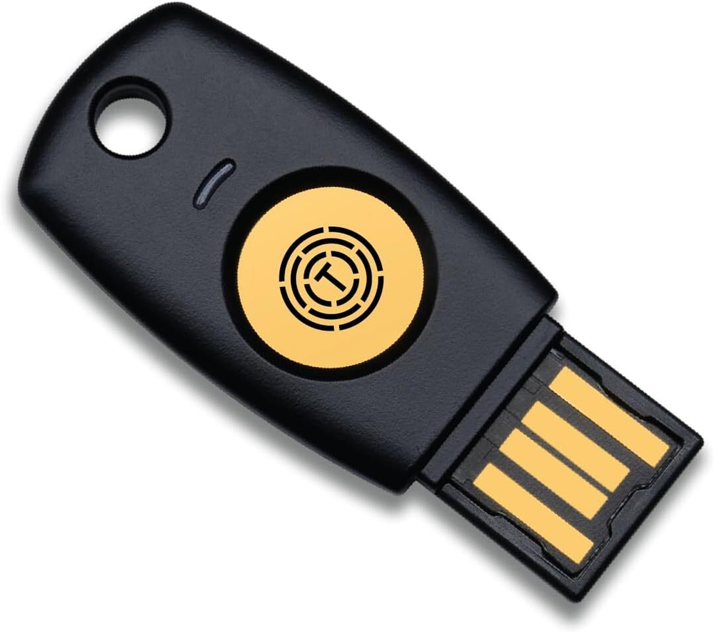TrustKey T110 — Аппаратный ключ безопасности FIDO2/U2F Двухфакторная аутентификация (2FA) с PIN-кодом и сенсорной кнопкой (USB-A)