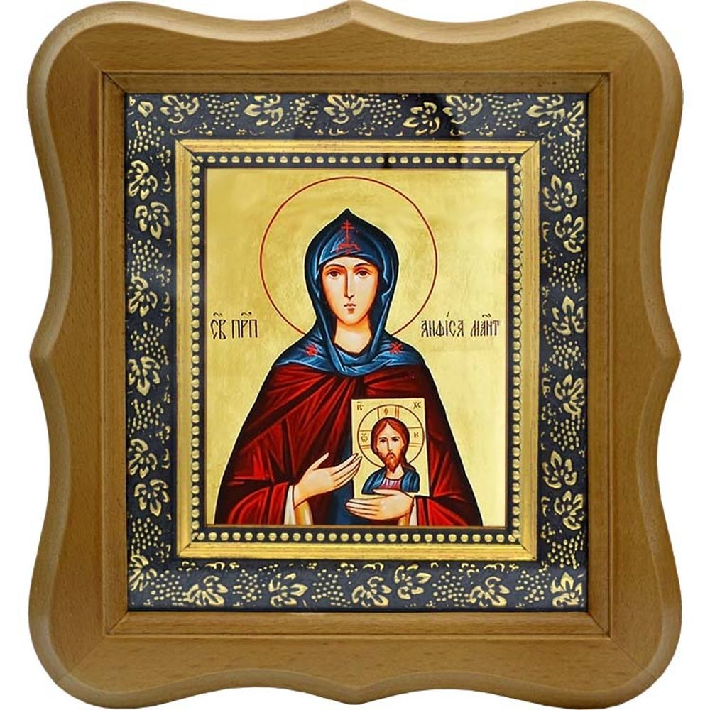 Анфиса Мантинейская Преподобная, игумения, исповедница. Икона на холсте.