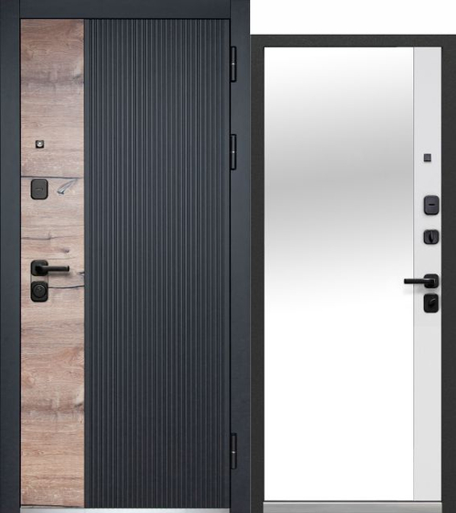 Luxor 2мдф Дуб Вертикаль Зеркало