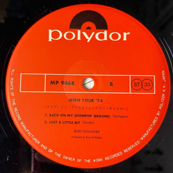 Винтажная виниловая пластинка LP Rory Gallagher Irish Tour 74 (Japan 1974) (No Obi)